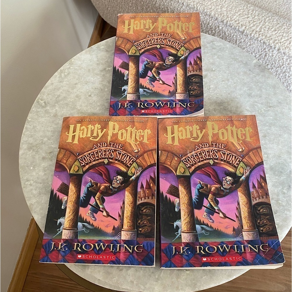 THREE Harry Potter and the Sorcerers Stone Paperback Books